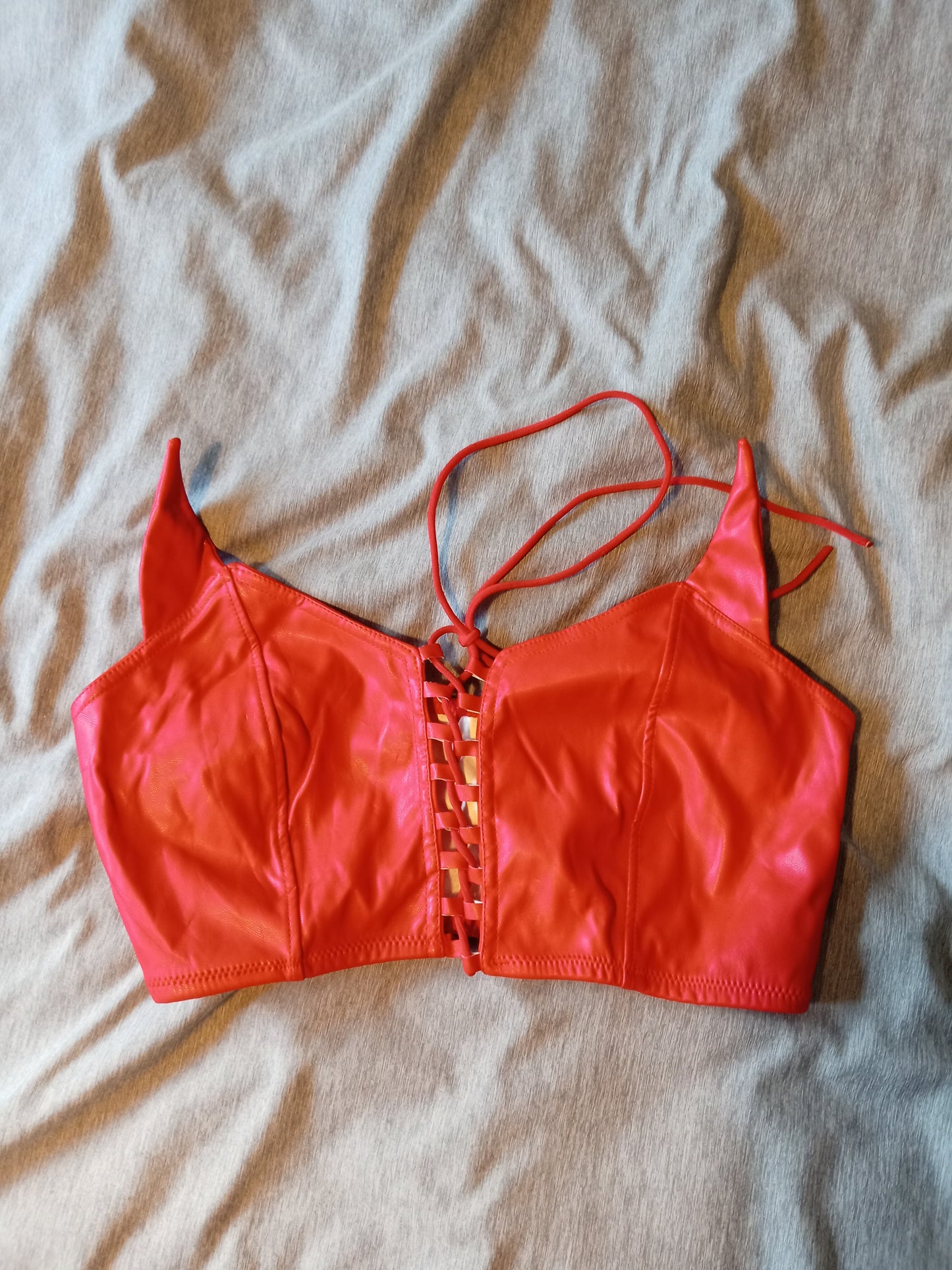 Red PVC Top - 12/14 (L)