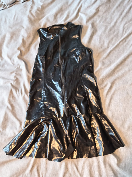 PVC Zip Dress - 12/14 (L)